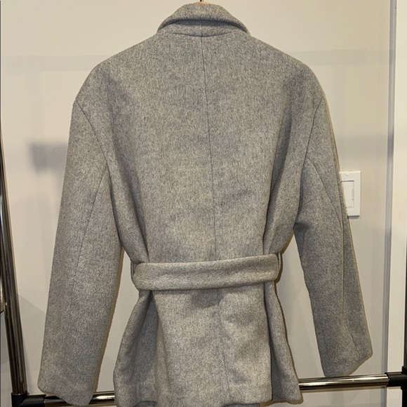 GAP Light Gray Wrap Coat - Picture 4 of 5